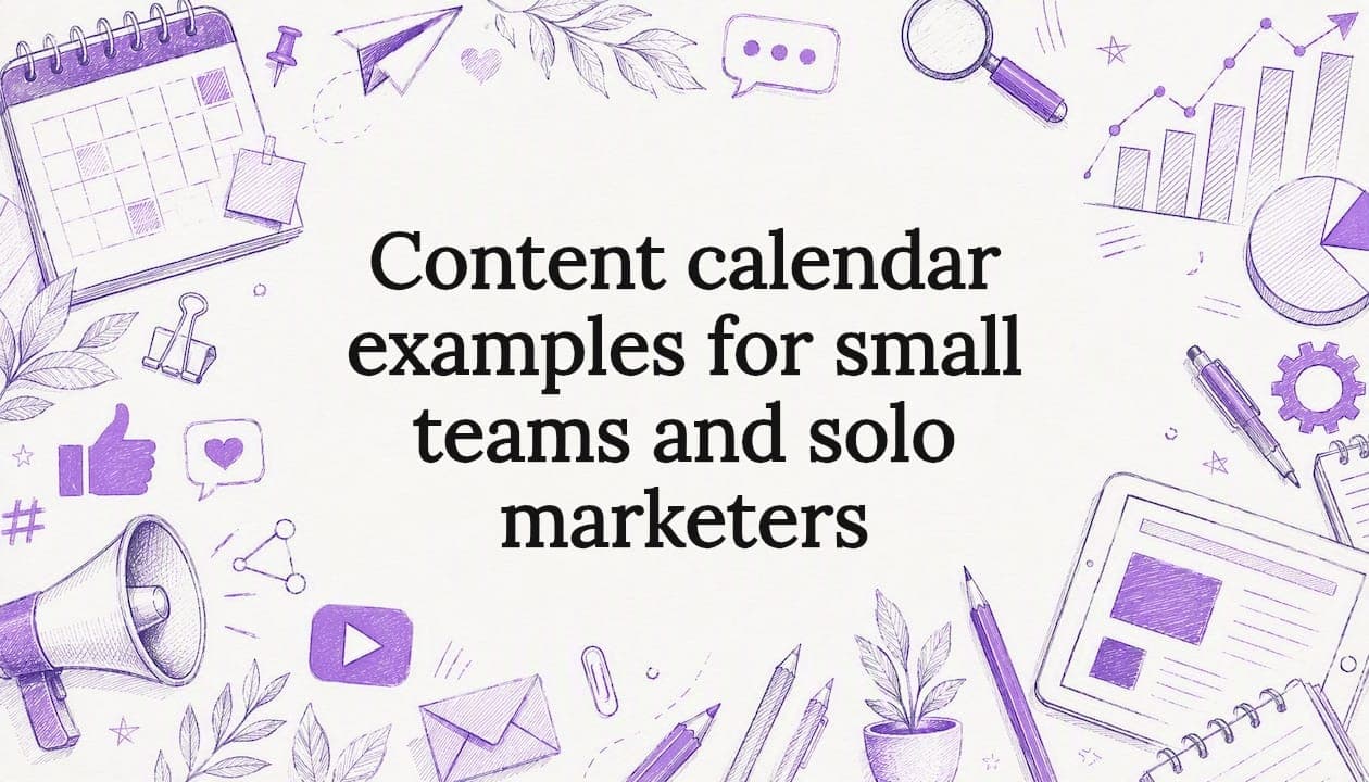 Content calendar examples for small teams and solo marketers