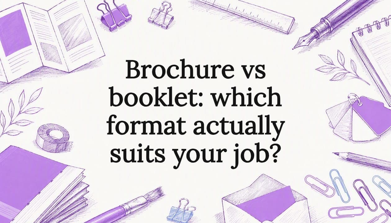 Brochure vs booklet: which format actually suits your job?