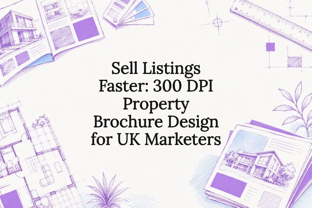 Sell Listings Faster: 300 DPI Property Brochure Design for UK Marketers