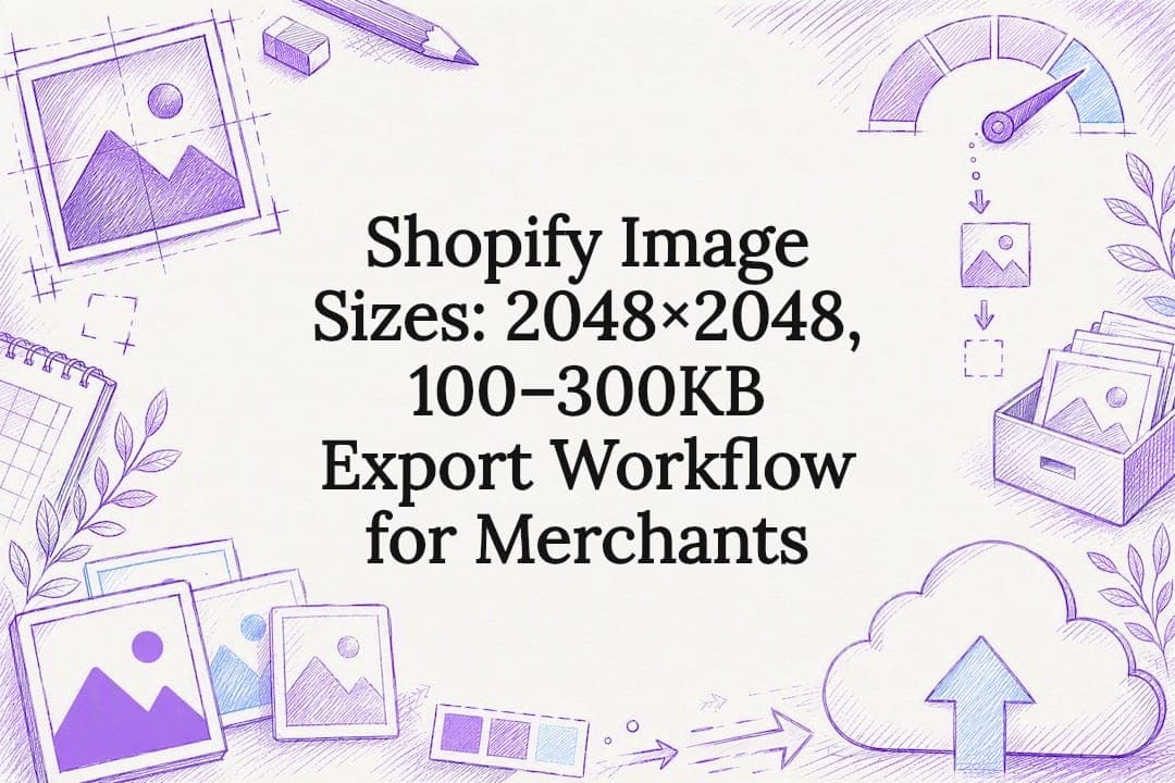 Shopify Image Sizes: 2048×2048, 100–300KB Export Workflow for Merchants